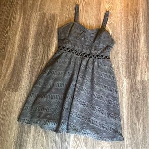Grey cutout dress. Large.